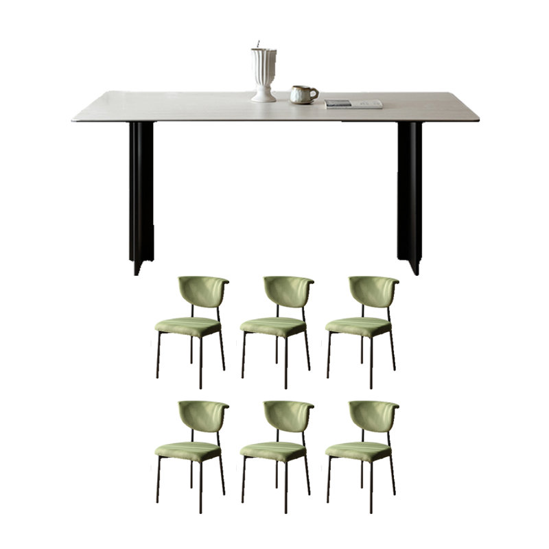 Table de salle à manger de style français rétro, H 29,52 po x L 62,99 po x l 31,49 po, 7