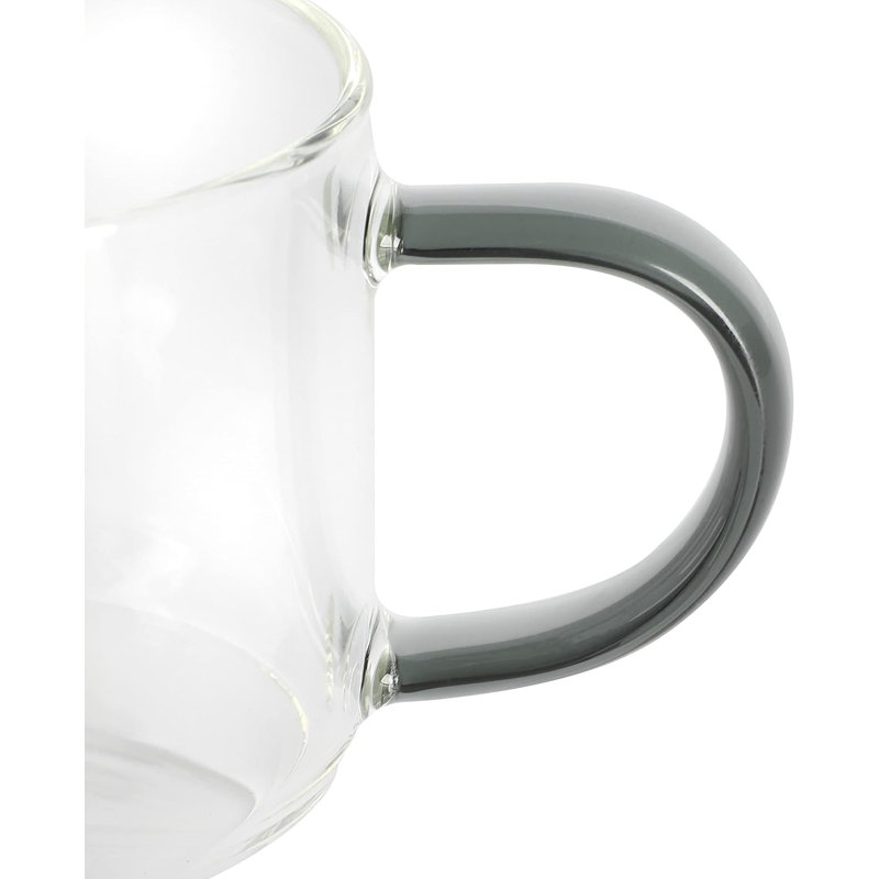 Gibson Soho Lounge 4-Piece Stackable Glass Espresso Cup Set with Rack