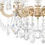 La Scala 6 Light 23in x 25in Chandelier in Parchment Gold with Clear Radiance Crystals-201696807-201696804
