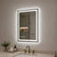 Miroir de salle de bain mural à DEL rectangulaire sans cadre l 20 po x H 30 po Currin-2030595413