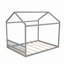 Queen Size Wooden House Bed With Headboard-1581309430