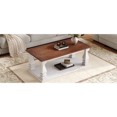 Table basse rectangulaire de style campagnard