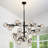 30-Light Dimmable Mid-Century Modern Bubble Glass Sputnik Chandelier