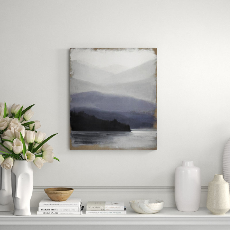 Summit To Sea XXII Painting by Paul Ngo, 28" H x 24" W x 1.5" D, Image Brush Gel