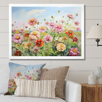 Zinnias Country Charm sur toile