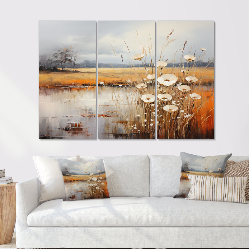 Infinite Fields Minimalism Prairies IV - Prairies Wall Art Set, Wrapped Canvas, 32" H x 48" W x 1" D