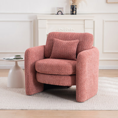 Chaise d'angle moderne arrondie - convient à de nombreux cas de figure, siège simple élégant pour les espaces modernes - rouge