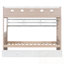 Lit superposé simple de style château avec 2 tiroirs, tablette et DEL-674623448