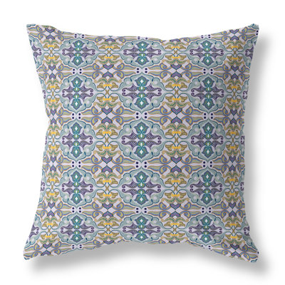 Floral Elegance Floral Indoor/Outdoor Reversible Throw Pillow
