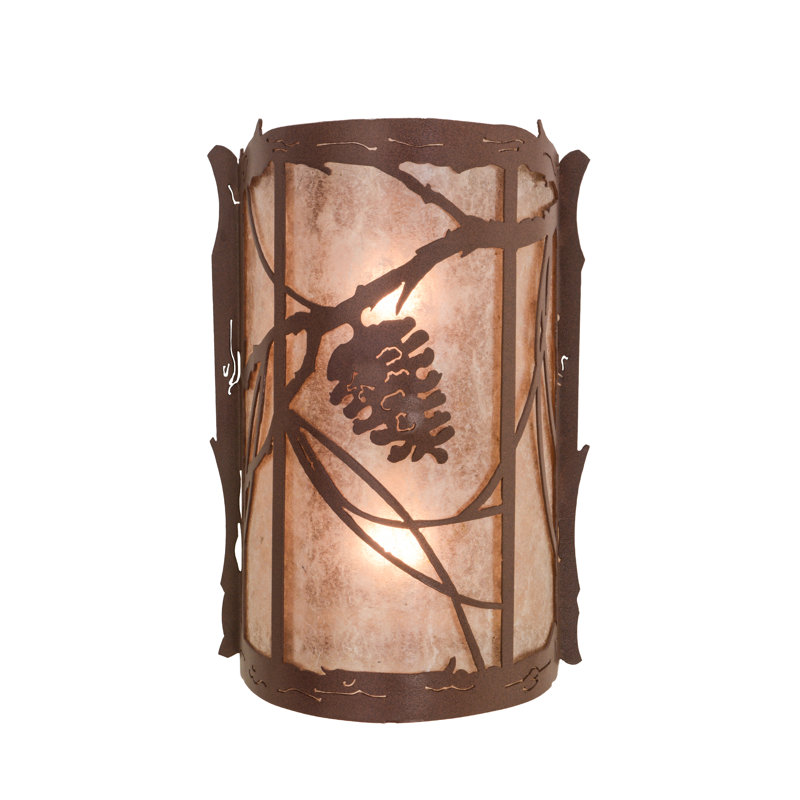 Applique murale encastrée 2 lumières Whispering Pines, Rouille, H 14,5 po x l 10 po x P 5 po