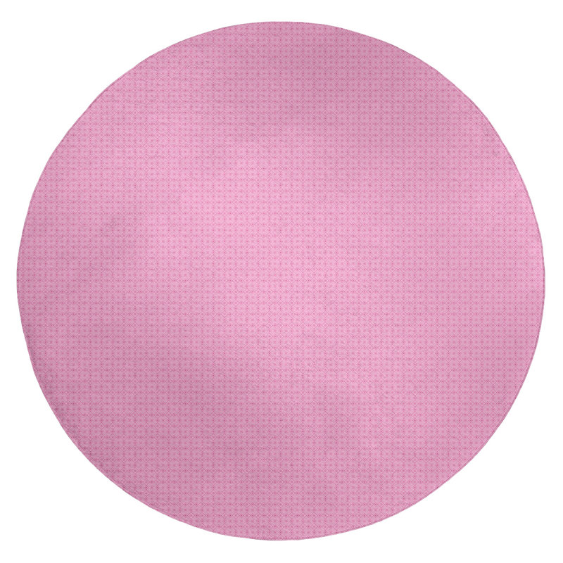 Chenille Geometric Indoor Rug, Round 5'