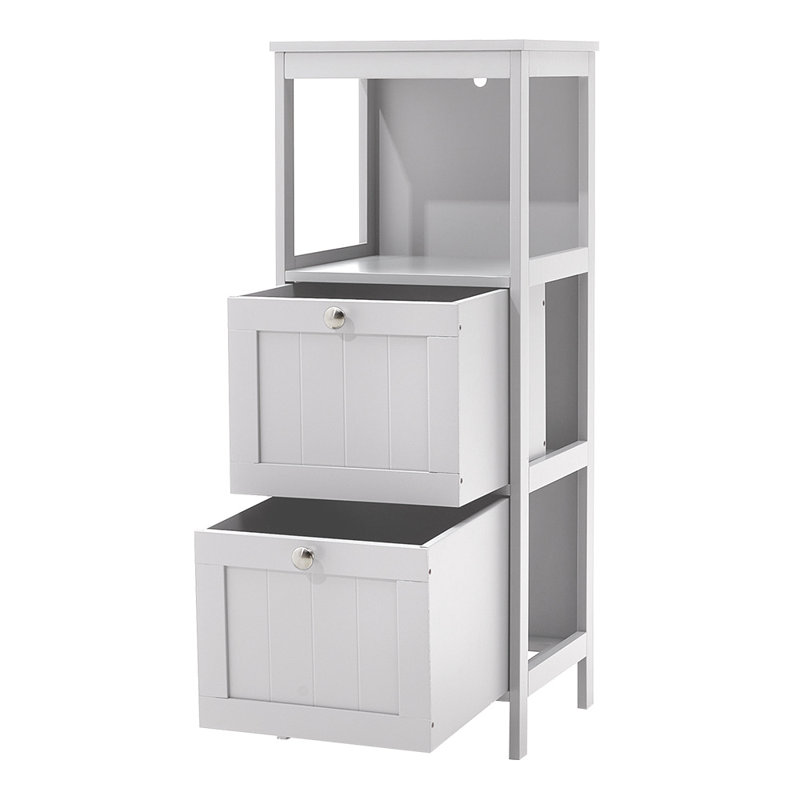 Huber Freestanding Bathroom Cabinet, White