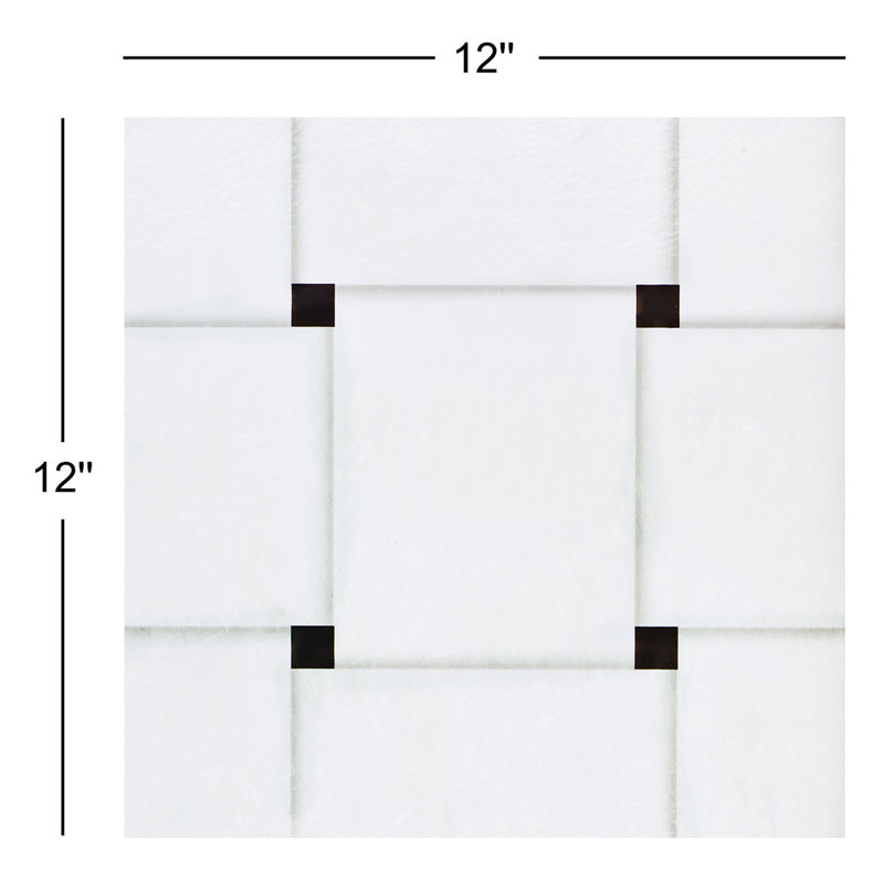 Carreau de vinyle de luxe tissé en marbre 12 po x 12 po x 1,5 mm
