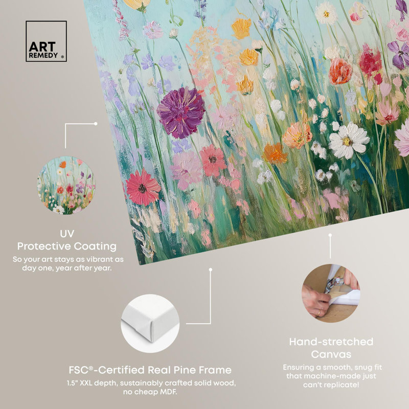 Art Remedy Playful Flower Art Canvas, Lush and Lovely I, 16" H x 24" W, Wrapped Canvas