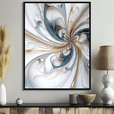 Euphoria Spiral White Light Eruption - Spiral Abstract Wall Art Living Room