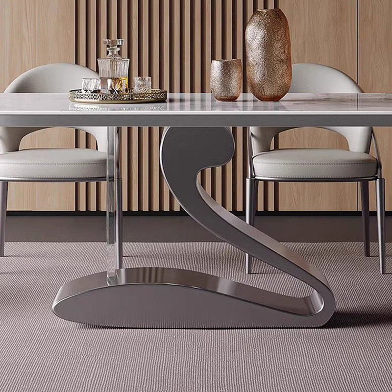Table de salle à manger moderne et minimaliste, H 29,53 po x L 70,87 po x l 35,43 po