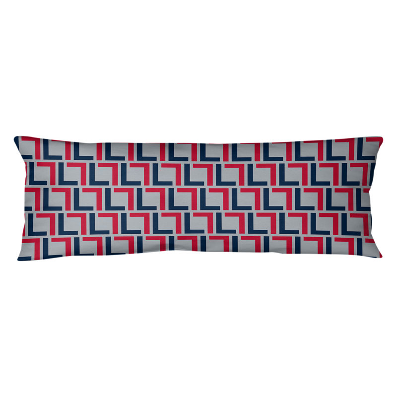 Polyester Medium Pillow, Polyester, Nautical Blue/White/New Century Silver