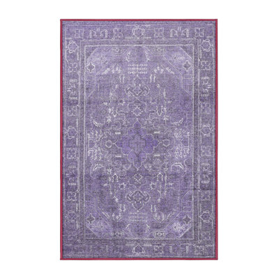 Tapis traditionnel violet / blanc Hermanni
