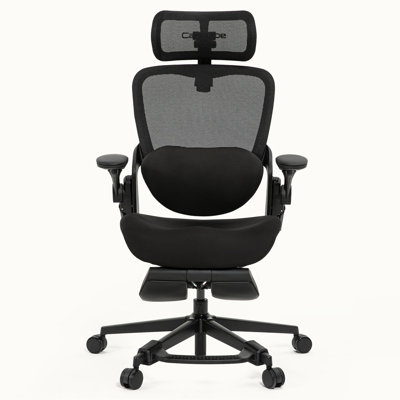 Chaise de bureau ergonomique noire Cablady