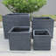 HORTICO Ribbed Light Concrete Square Planter-39265467-39265468