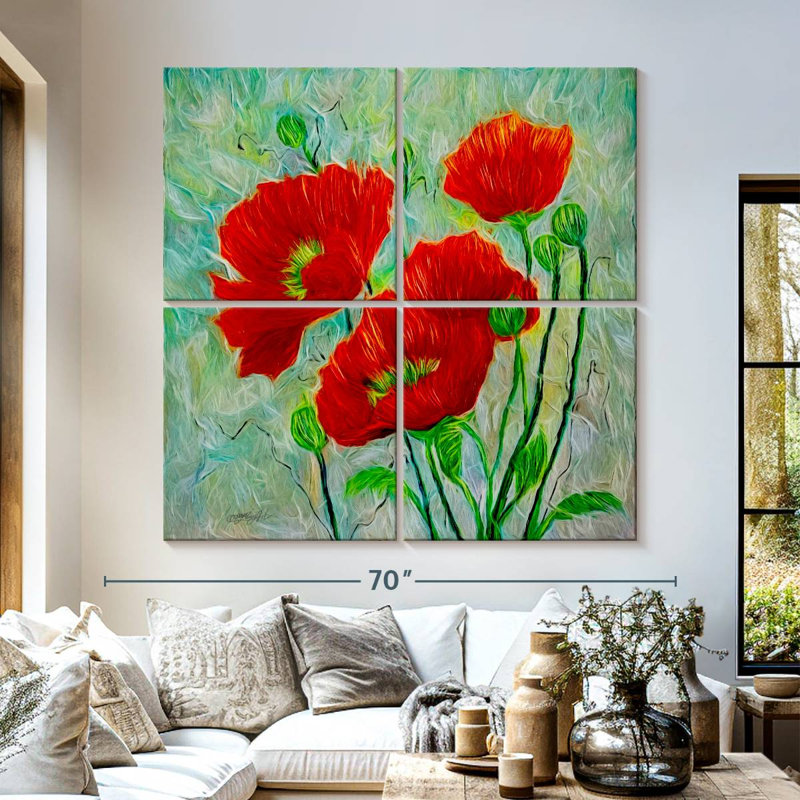 Harnek Red Poppies style contemporain