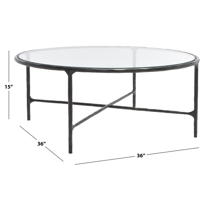 Table basse Evelynn, Clair, Harwich, Noir, noir, noir, noir