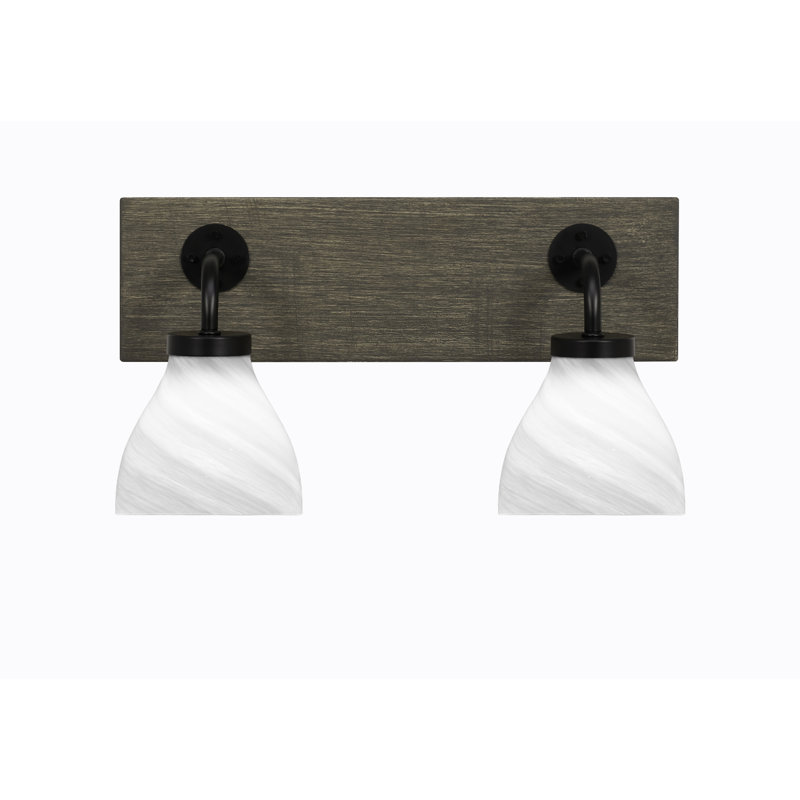 Barre d'éclairage de salle de bain 2 lumières Oxbridge avec finition en verre transparent 6,25 po, Transparent