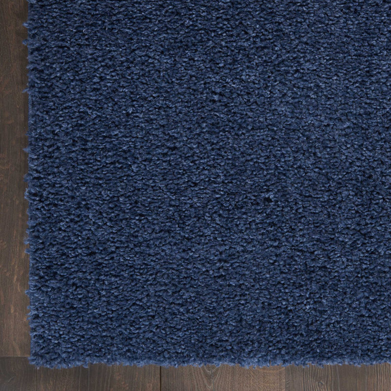 Tapis bleu marine Wauhillau, Rectangle 5 pi x 7 pi
