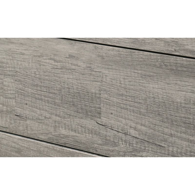 1 tête de lit plateforme rustique robuste grain de bois