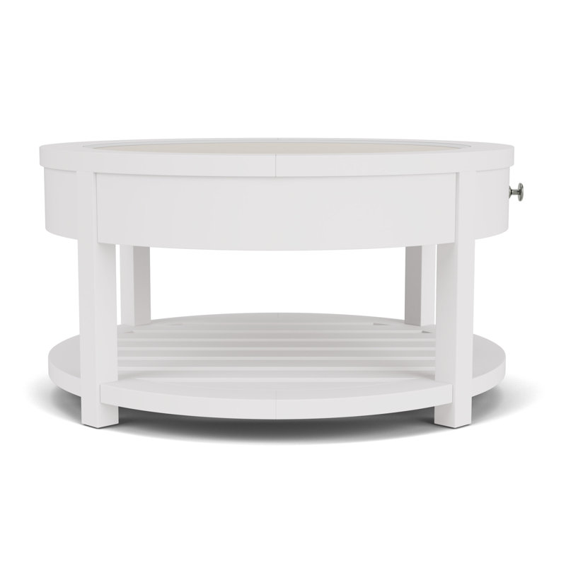Table basse ronde Silvia White, Blanc