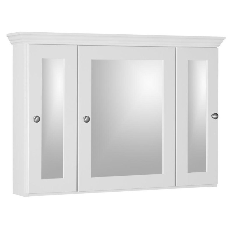 Armoire à pharmacie à fixation murale Simplicity, Blanc satiné, H 27 po x l 36 po x P 6,5 po