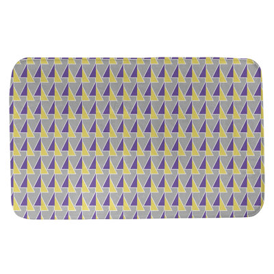 Shifted Arrows Pattern Rectangle Non-Slip Geometric Bath Rug