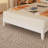 Full Size Deluxe Bed Frame With Headboard With Solid Wood, No Box Spring Needed,  Easy Assembly, White-119619095-119619096