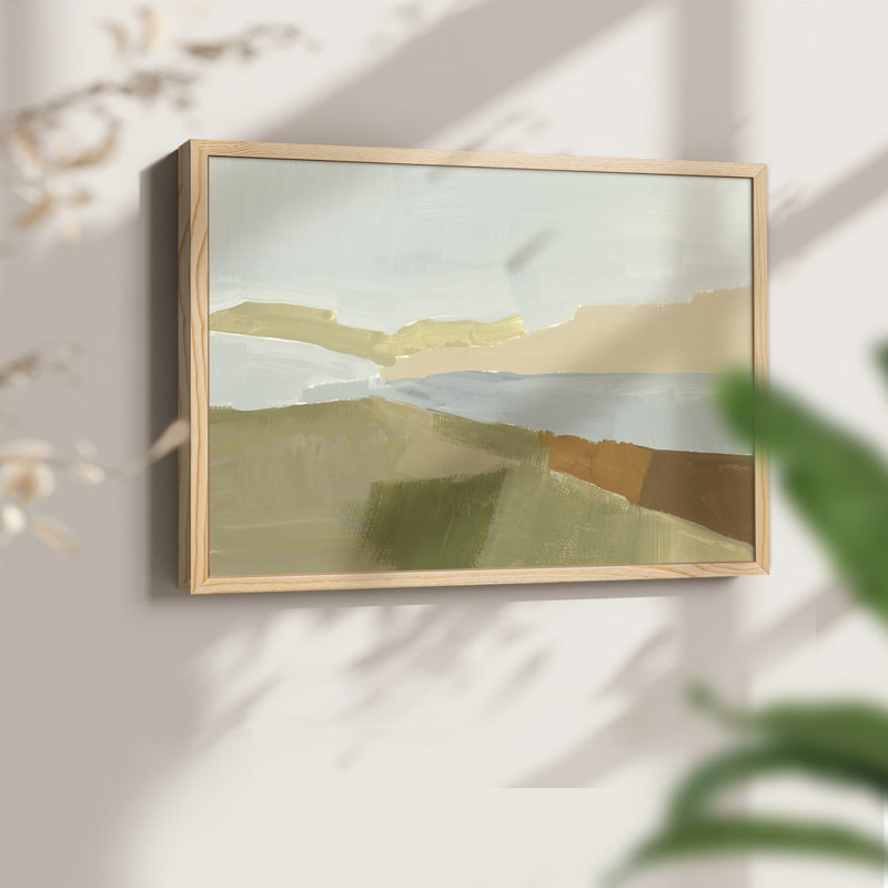 Stacked Landscape III -Framed Print - Restickable, Natural, 11" H x 14" W