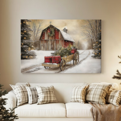 Village of Warm Lantern Promise-Premium Gallery Wrapped Canvas