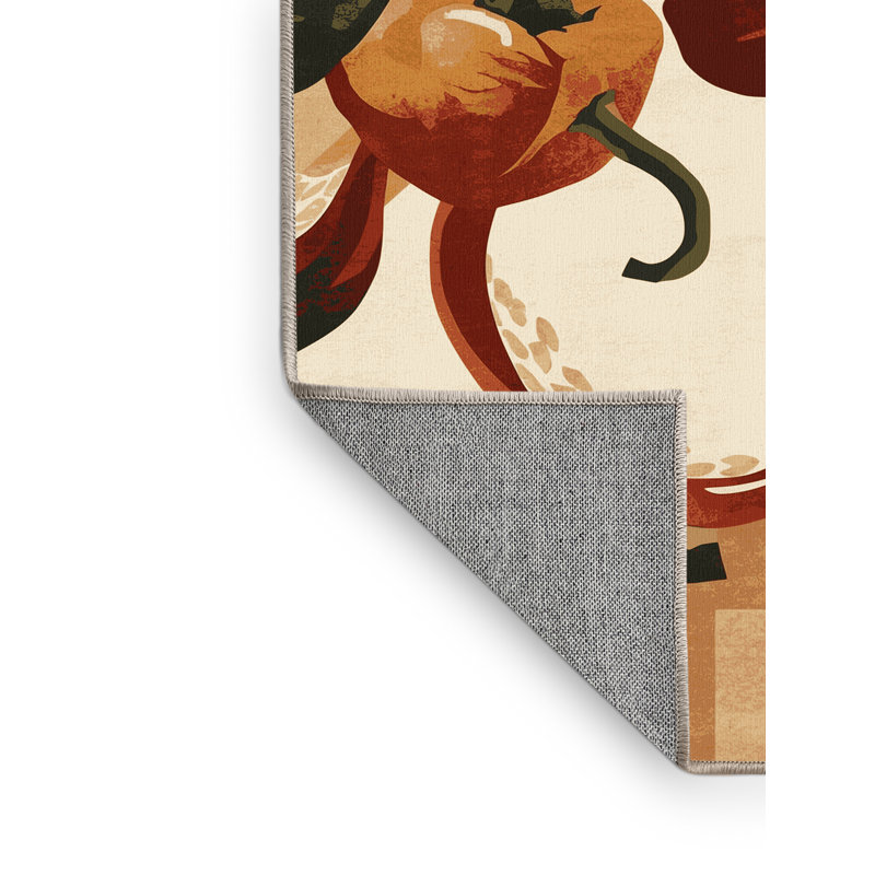 Tapis beige pimenté lavable à la machine Easton Peppers Bell, 7 x 10