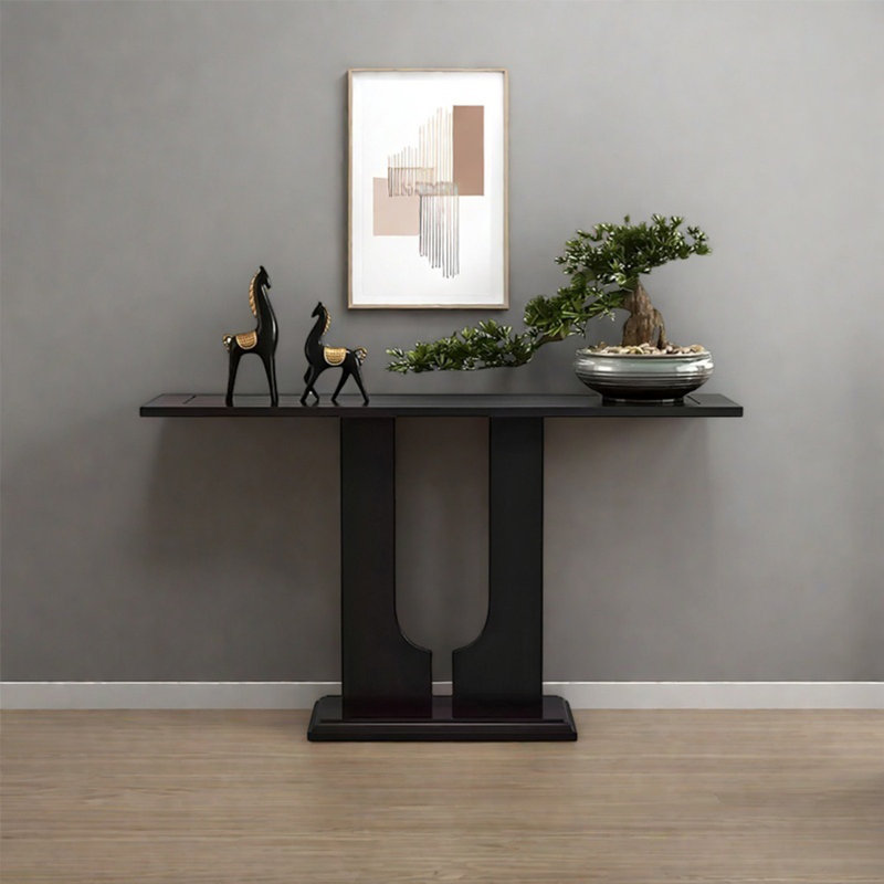 Console Modern Minimalist, Noir, noir, noir, noir, H 31,5 po x l 62,99 po x P 11,81 po