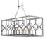 Diamond Kitchen Island Rectangle Chandelier with Wrought Iron Accents-61075209