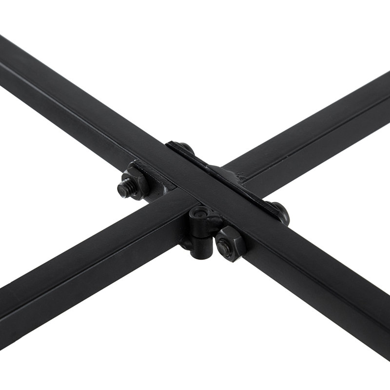 Console à 3 niveaux en métal, or noir, tablette miroir (48,5 x 16,5 x 50 po) | Idée cadeau