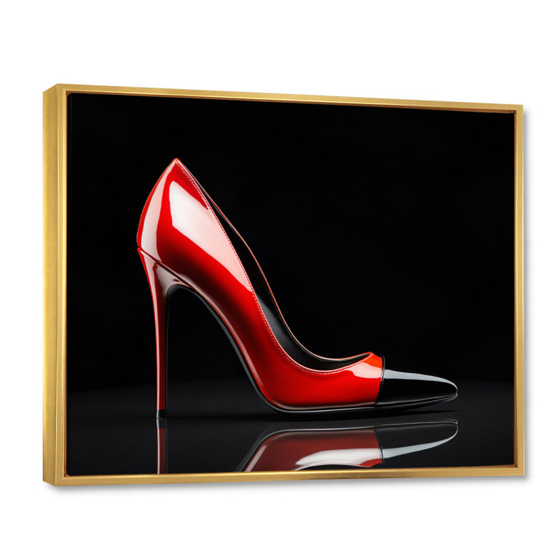 " Fashion High Heels Sleek Silhouette II ", H 30 po x l 40 po x P 1,5 po, Cadre flottant doré