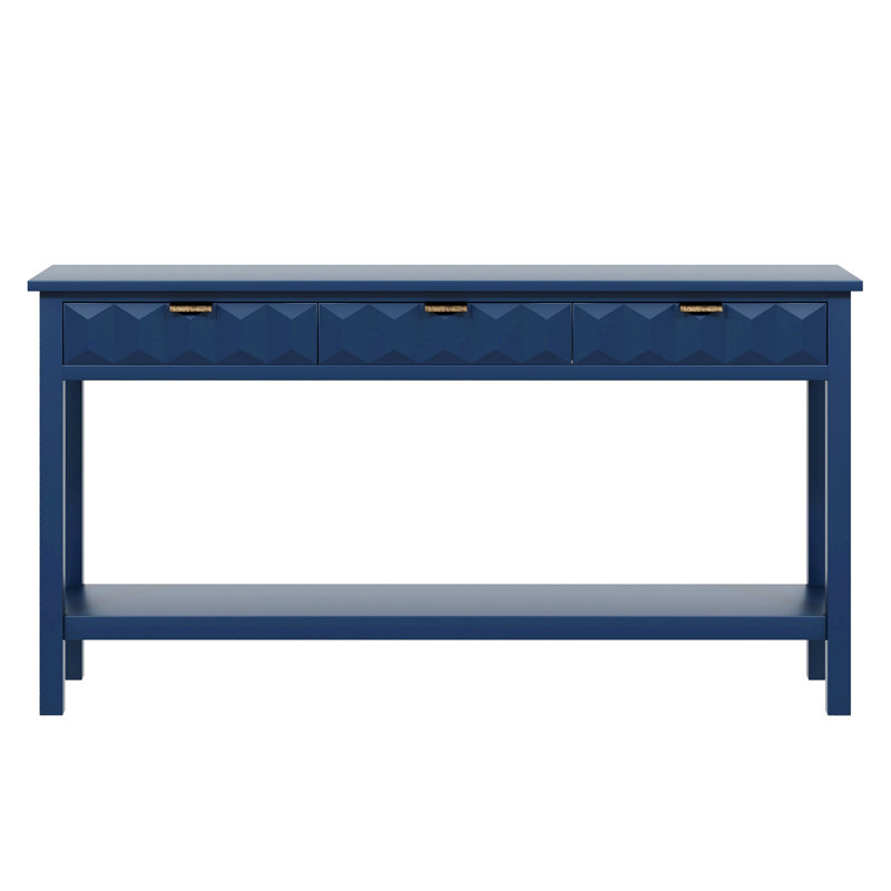 Entryway Table, Console Table with 3 Storage Drawers