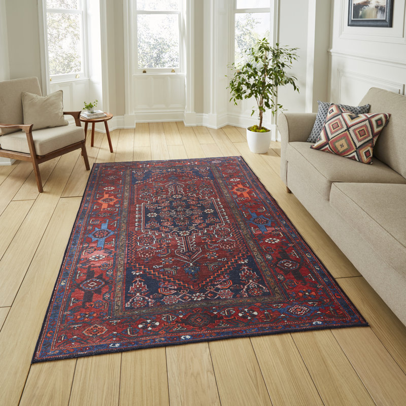 Vintage Look Digitally Printed Area Rug, Runner 60 x 230 cm