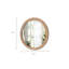 Miroir mural rond avec cadre en bois