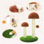 Grattoir pour chat en sisal naturel en forme de champignon