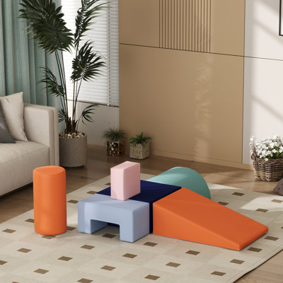 Jouets d'escalade pour tout-petits Qaba, 6 pièces de jeux pour enfants, blocs d'escalade pour la motricité, coordination des couleurs,