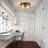 Alixandra 2-Light Flush Mount Ceiling Light With Clear Hammered Glass-295452041-295452040