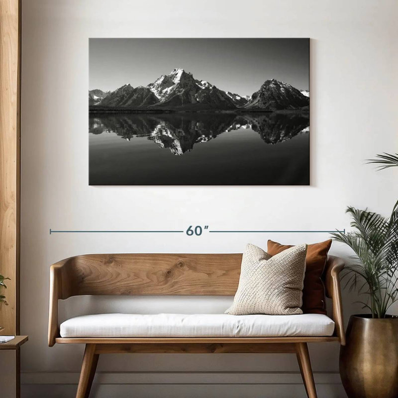Alvord Grand Teton Mountains BW, H 30 po x l 45 po