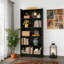 Bibliothèque en bois, bibliothèque de 72 po de hauteur avec tablettes de rangement ouvertes à 6 niveaux-1253391859
