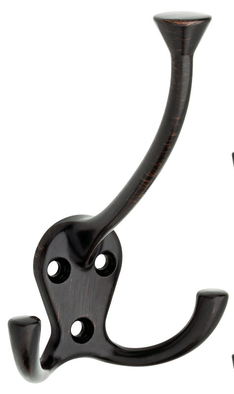 Flared Metal 5 Wall Hook in Venetian bronze