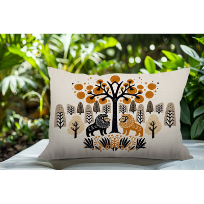 Oreiller rectangulaire intérieur / extérieur Comas Lion